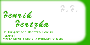 henrik hertzka business card